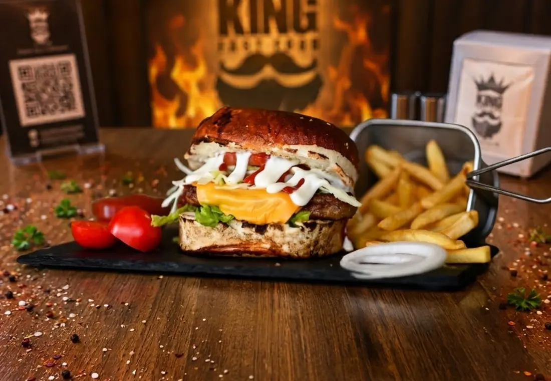 KING cheeseburger